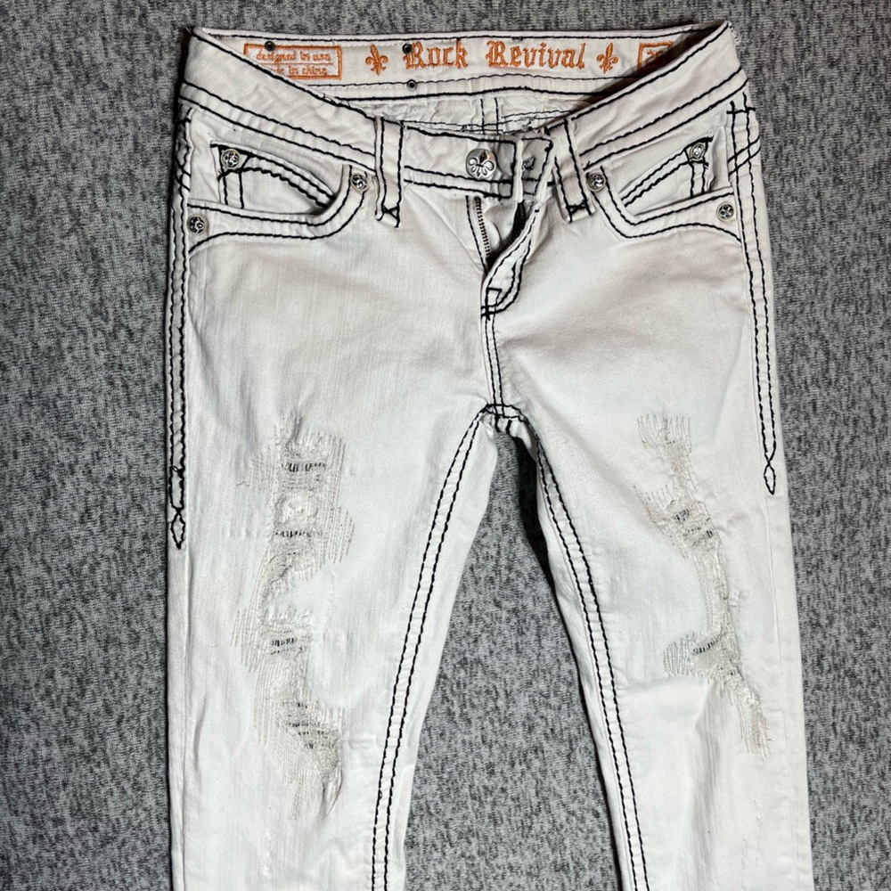 women's white Rock Revival jeans size 26